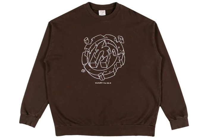 Hidden NY 3D Shattered Crewneck Brown