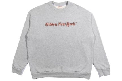 Hidden NY Times Crewneck Sweatshirt Heather Grey