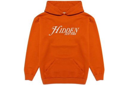 Hidden NY Script Hoodie Orange