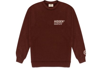 Hidden NY Logo Crewneck Sweatshirt Chocolate